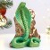 Figure "Snake of Crystalist" Saladovaya-Bronza, 10x8cm