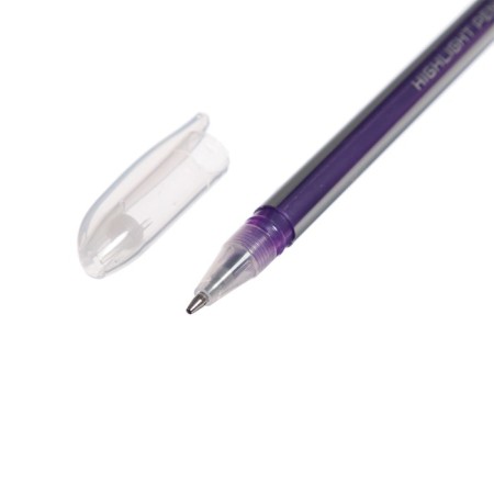 A set of gel pens 18 colors, a striped silver body, in a blister on a button-7