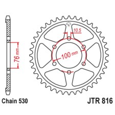 Vedic star, jt sprockets R816-45, chain 530, 45 teeth