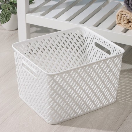 Storage basket "Book", 34.5 × 30 × 22.5 cm, white color-1