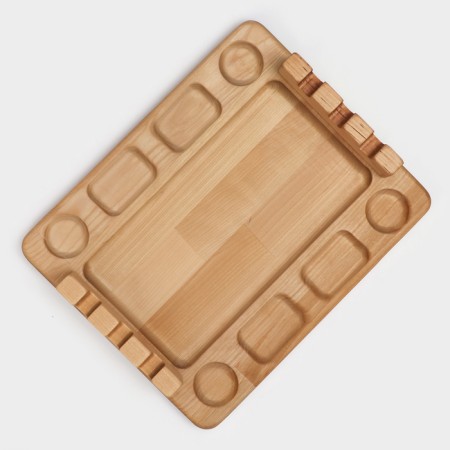 ADELICA barbecue board "3 skewers", 30 × 24 × 1.8 cm, array of birch-3