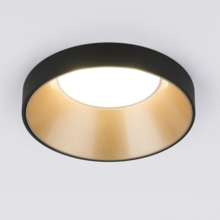 Lumina -Intocular Elektrostandard, Discus, 75x75x41 mm, GU10, Golden, black color