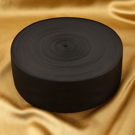 Knitted elastic 80mm 40 ± 2m black au-2