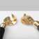 Earrings "Brushes" classic, black color in gold, l brush 9.5 cm