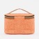 Cosmetic bag with a zipper, with a lining, peach color