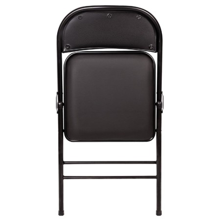 Folding Brabix "Golf Plus CF-003 Comfort", black frame, black leatherette-3