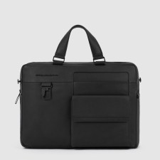 Male bag for laptop Piquadro Cartella Due Manici, 1 Comaprto, In Pelle, PC14.00 