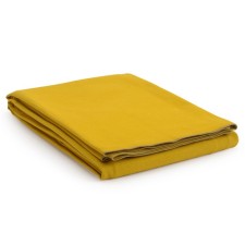 A mustard blanket with a contrasting edging Essential, size 230x250 cm