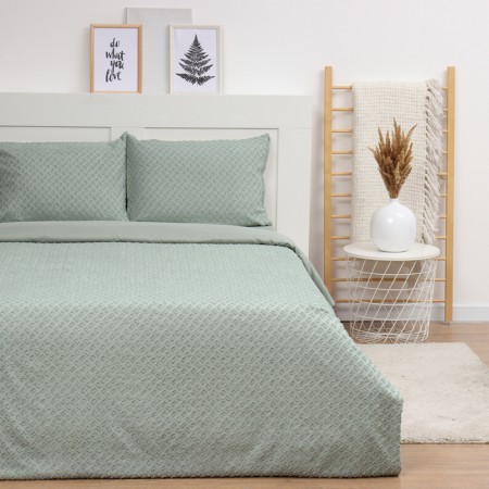 Lovelife Tufting Lowel Lowel Square "Square" 143*215cm-2pcs, 230*240cm, 50*70cm-2pcs, green color, 110 g/m2