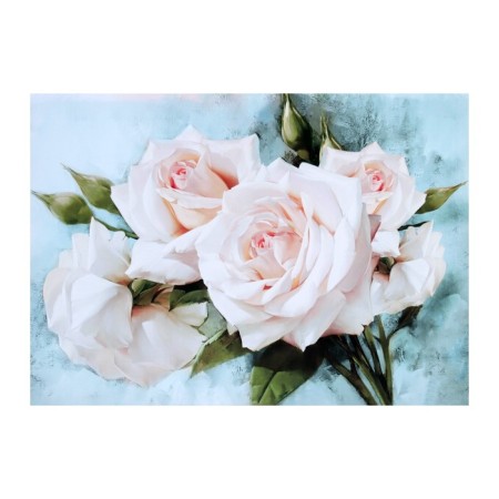 Picture on the canvas "White Roses" 50*70 cm