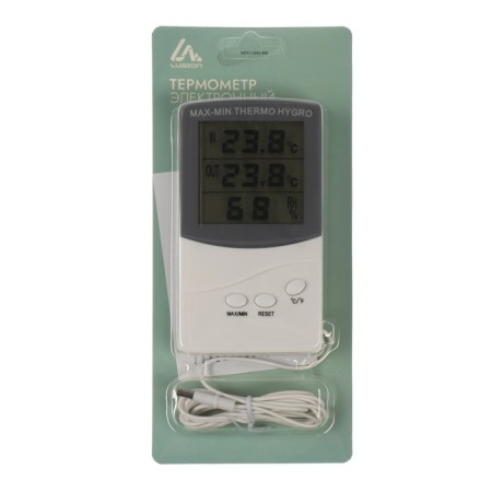 Thermometer Luazon LTR-07, electronic, 2 temperature sensors, humidity sensor, white-7