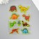 Silicon sticker on the glass phosphorus "dinosaurus" 20x16 cm