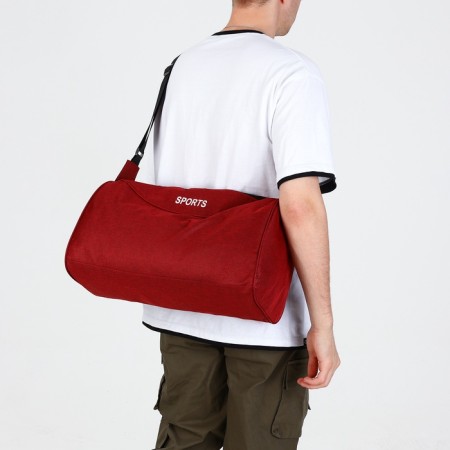 Sports bag with lightning, long belt, red color-4