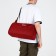 Sports bag with lightning, long belt, red color