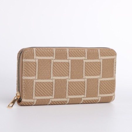 Women's wallet with lightning, beige color