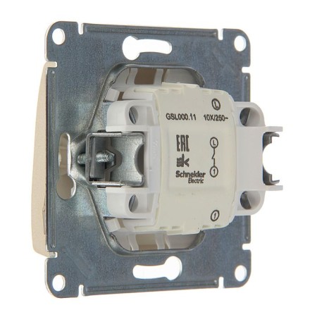 Glossa switch Sche GSL000411, 10 A, 1 key, hidden, Titan-1