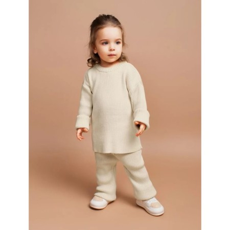 Knot -knitted suit Amarobaby Noodles, height 86 cm, milk color-10
