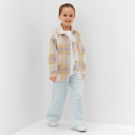 Children's shirt kaftan insulated, size 30 (98-104 cm), beige-4