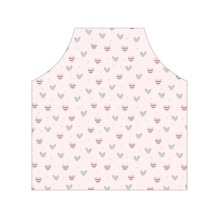 Apron of a kitchen with a photograph "Striped heart", adjustable, size OS-2