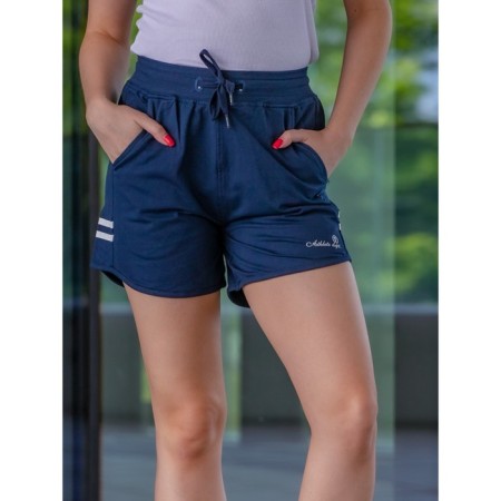 Women's shorts ise, size 44 cm, dark blue color, white-2