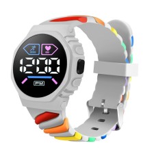 Watch is an electronic watch, silicone strap
