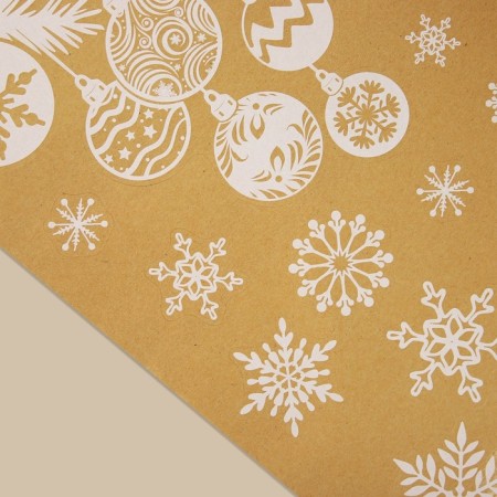 Stickers for the windows "Winter Patterns", reusable, 33 x 50 cm, New Year-1