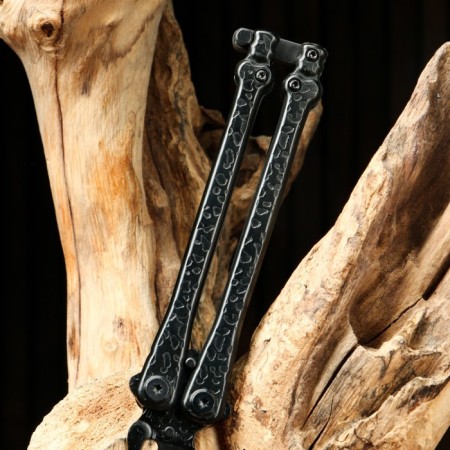 Balfish knife "Motherle" black, steel - 440, handle - steel, 20 cm-4