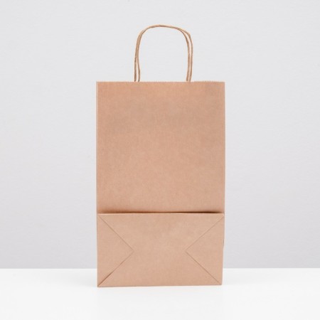 Craft package without printing, round handle 18 x 11 x 29 cm-1