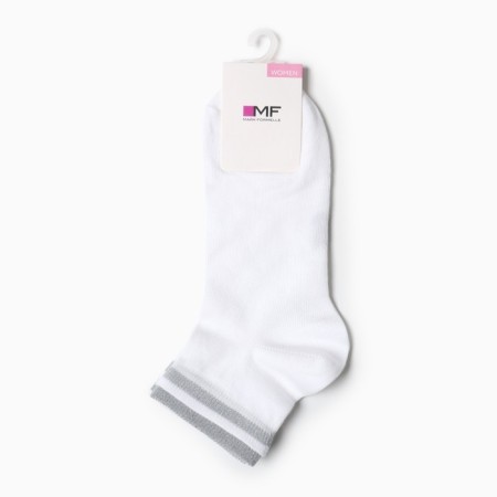 Women's socks shortened, white color, size 25-27-2