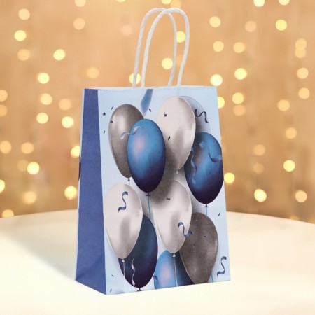 CRAFT package, blue, "festive balls" 21 x 15 x 8 cm