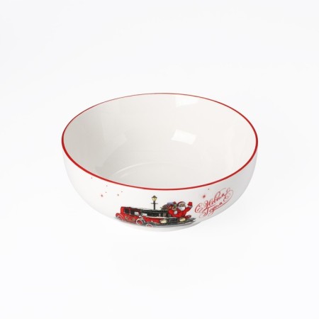 Saladnik Dolyana "Happy New Year", 580 ml, d = 15 cm, white color-1