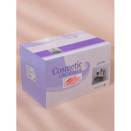 Organizer for storage, 9 sections, with a drawer, 18.5 × 10 × 11.5 cm, in a cardboard box, the color is transparent-8