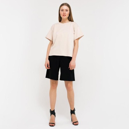 Women's T-shirt Minaku Regular Fit: Beige color, river 48-3