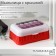 The soap dish is plastic with a lid, 11.5 × 8.5 × 4.5 cm, color mix