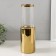 Ceramics candlestick, glass for 1 candle "chrome" d = 7.5 cm gold 9.2x9.2x29.5 cm