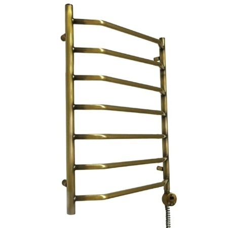 Domoterm electric heated towel rail "Laura", 500 x 700 mm, 7 crossbars, right, bronze-1