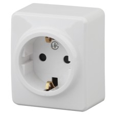 2p+E Schuko, 16A-250V, IP20, OU, Era Expert, White