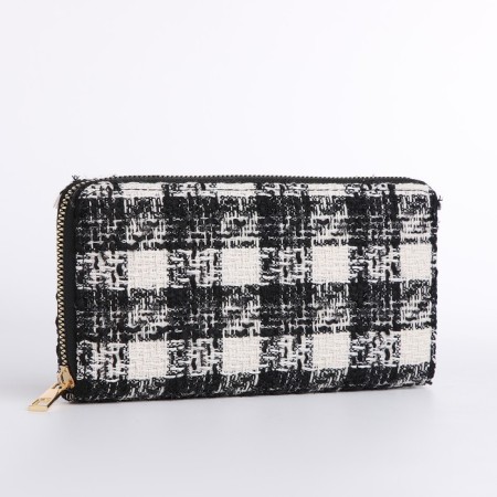 Women's wallet with lightning, black color