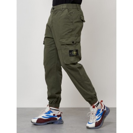 Cargo jeans men, size 56, khaki color-1