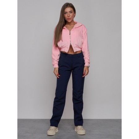 Sports female trousers, size 42, dark blue color