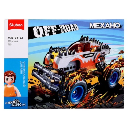 Designer SUV “Bigfoot” Sluban Mechano, Inertia, 267 details, 6+-6