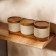 A set of ceramic cans for bulk products on the SL Home Stone Forest stand, 4 items: 3 banks 220 ml, stand