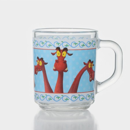 Glass mug "Three heroes", 230 ml-1