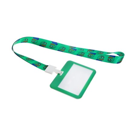 Badge horizontal, external, 100 x 80mm, internal 52 x 82mm, tape 42 cm, frog-3