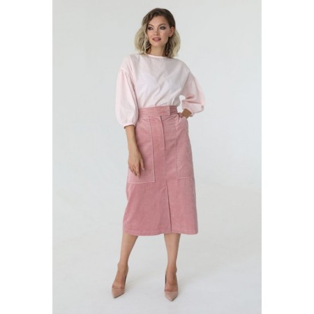 Velvet skirt with patch pockets, size 42