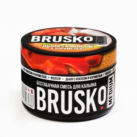 Brusko's teddy nicotine nicotine mixture "melon with coconut and caramel", 50 g, medium