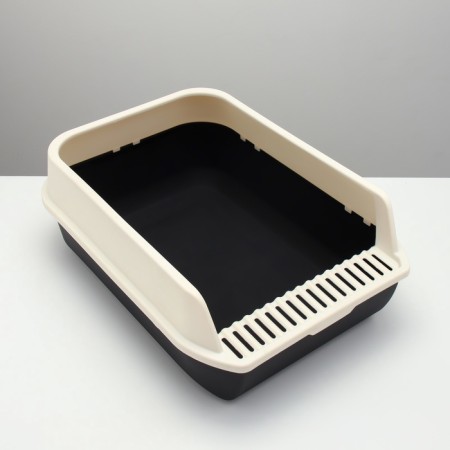 A high side toilet with a scoop and a filter, 50 x 36 x 21 cm, black-3