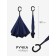 Umbrella - on the contrary, "monoton", mechanical, 8 spokes, r = 53/61 cm, black/blue color