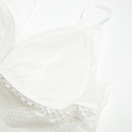 Lower linen women: top and panties, white color, size 42-44-3