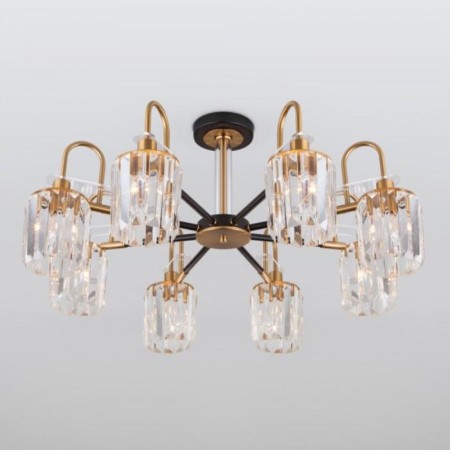 Tenia chandelier, 8x60W E14, bronze color, black